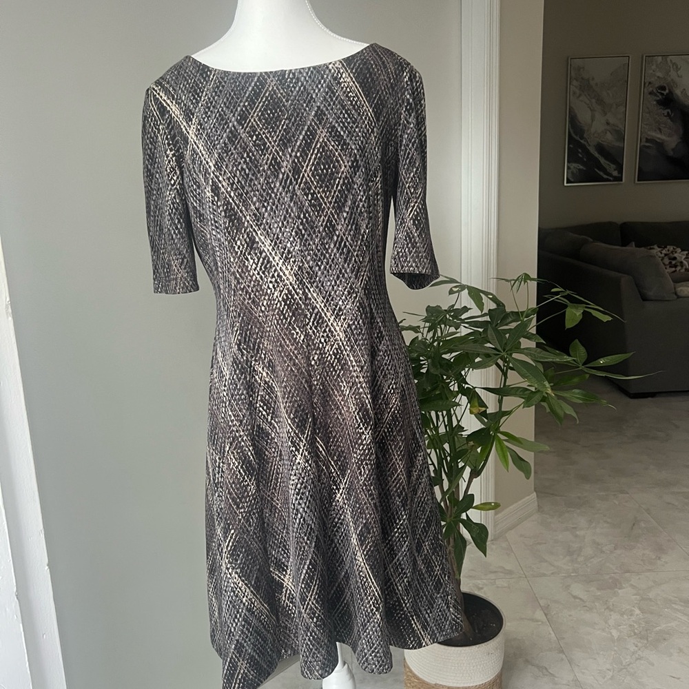 Cb Established 1962 - Cozy Geometric A-Line Dress